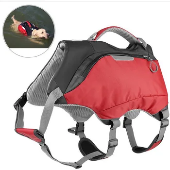 

Waterproof Hound Backpack Outdoor Gear Travel Hiking Camping Saddle Bag Rucksack 2-in-1 Durable Life Jacket for Medium/Large Dog