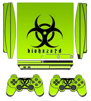 

Biohazard 253 Vinyl Skin Sticker Protector for Sony PS3 Slim PlayStation 3 Slim and 2 controller skins Stickers
