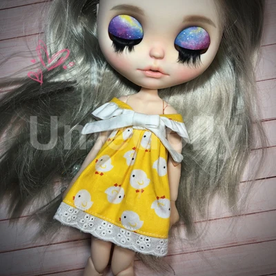 color 3 1 шт. милое платье для куклы Blyth платья с рукавами-крылышками Одежда для куклы Blyth, Licca, Azone, Redberry 30 см аксессуары - Цвет: color 3