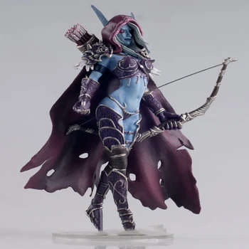 

17CM WOW Sylvanas Windrunner Archery queen PVC Action Figure Model With Base Collection Boy Toy Birthday Gifts