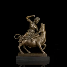 ATLIE бронзовая скульптура известная Европа и Бык статуи классический Греческий миф характер латунные статуэтки Металлические ремесла украшения