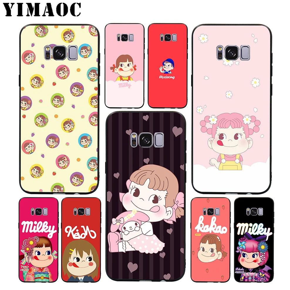 

YIMAOC Peko Milky Boy Cute Soft Case for Samsung Galaxy S10 S10e S9 S8 A6 Plus S7 S6 Edge A7 A5 A3 J6 Note 9 8