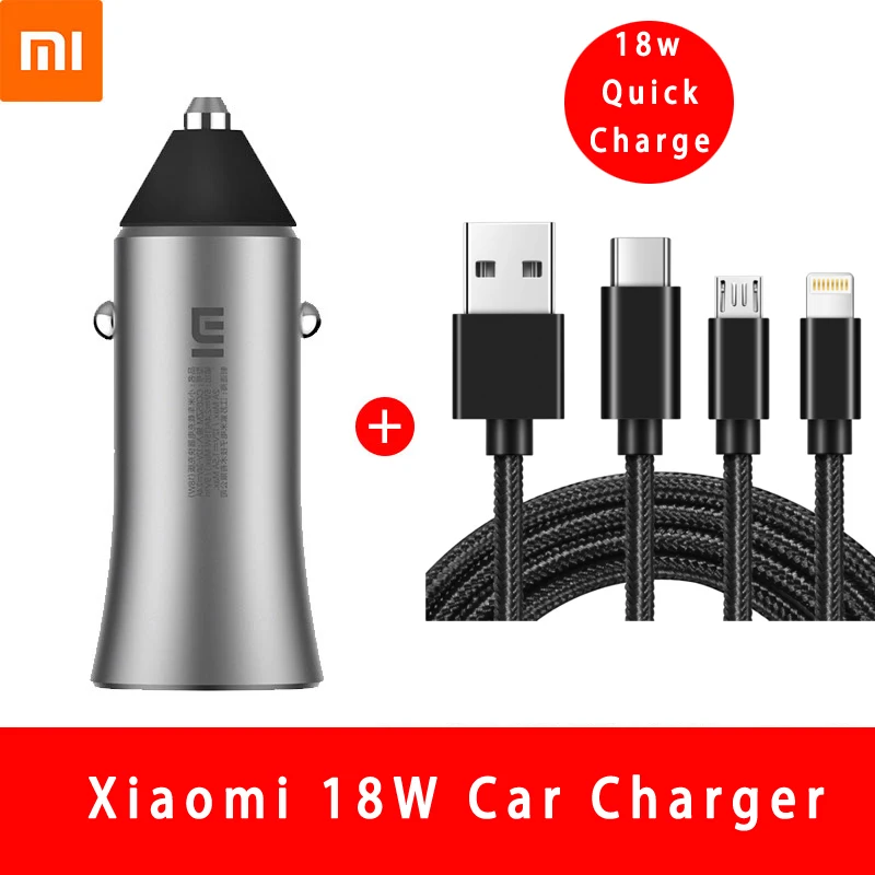 

Original Xiaomi Car Charger 18W Quick Charge Mi Metal Casing Dual USB For Mobile iPhone Samsung Huawei Xiaomi Tablet Fast Charge