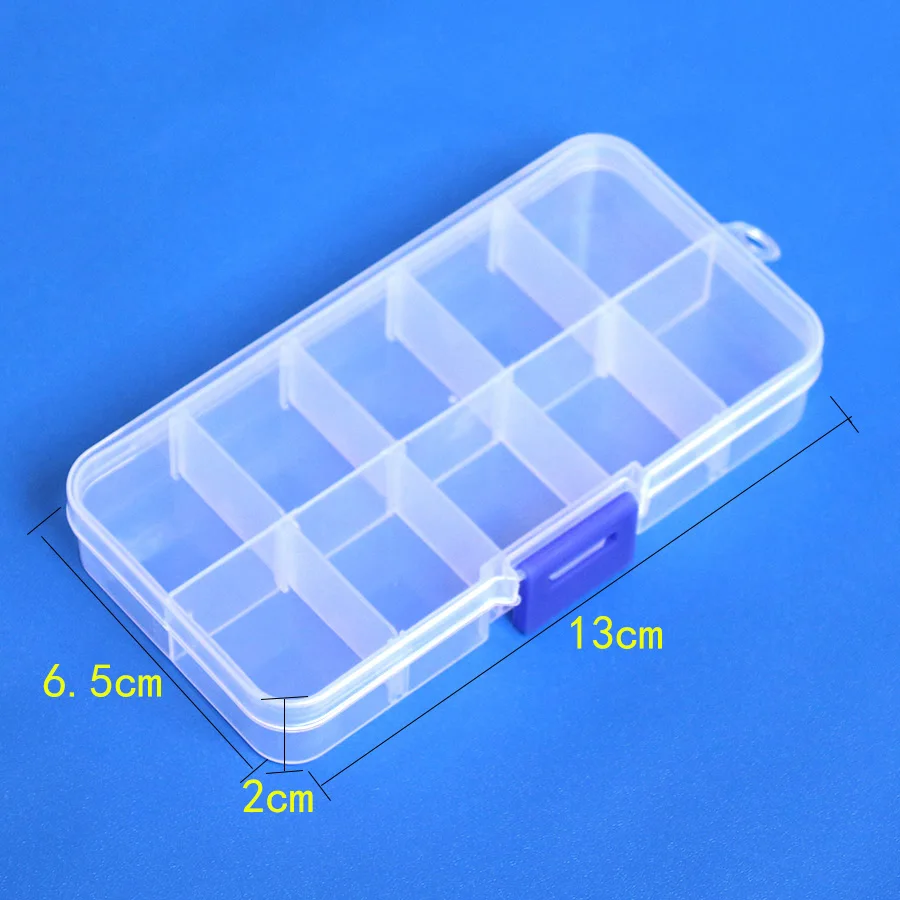 

10 15 grid Transparent plastic Hardware Storage components box tool Electronic parts for Micro USB Jack Charging Socket