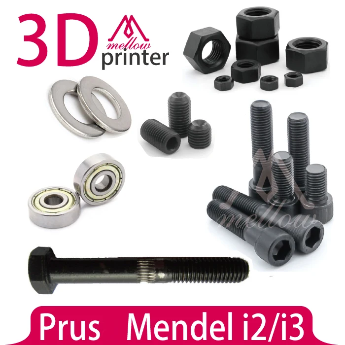 3D Printer Prusa Mendel Hardware Kit fastener Set Nut Washer Bolt Grub Screw