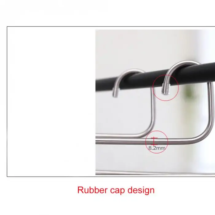 Вешалки для брюк из нержавеющей стали s-образный Многофункциональный Противоскользящий стеллаж для хранения одежды может CSV