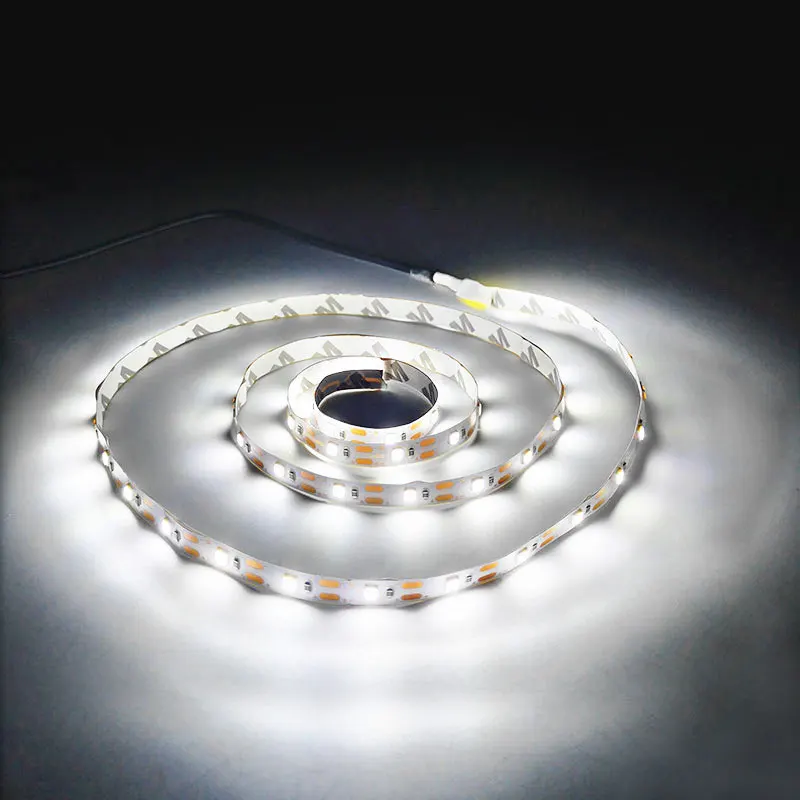 Светодиодный светильник с USB, гибкий ночной Светильник SMD3528, 5 в постоянного тока, Диодная лента, ТВ фоновый светильник, 50 см, 1 м, 2 м, 3 м, 4 м, 5 м, RGB неоновая лента - Испускаемый цвет: White
