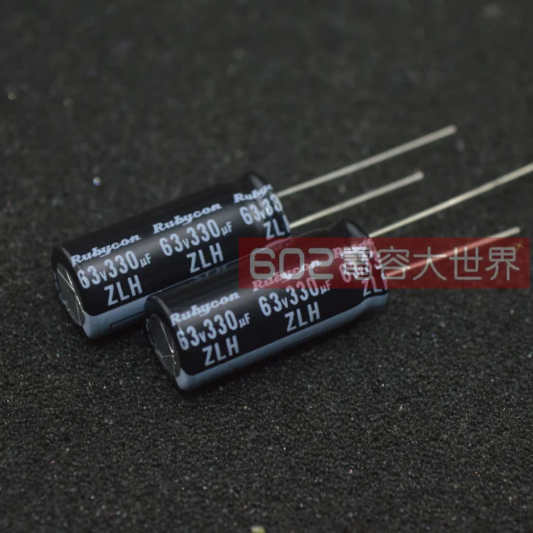 50PCS/20pcs Rubycon electrolytic capacitor 63v330uf 63v ZLH 10*20 high frequency low resistance long life FREE SHIPPING