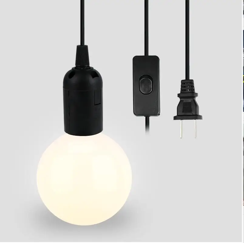 

Without Bulbs EU/US Plug 1.8 Meters of E26 E27 Lamp Base Pendant Lighting Kit Pendant Light Fitting with On/Off Switch