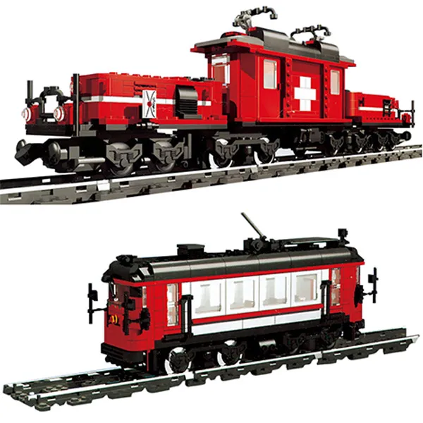 

21011 1130Pcs Technic Series The Medical Changing Train Set Building Blocks Bricks Toys Compatible Legoings Train