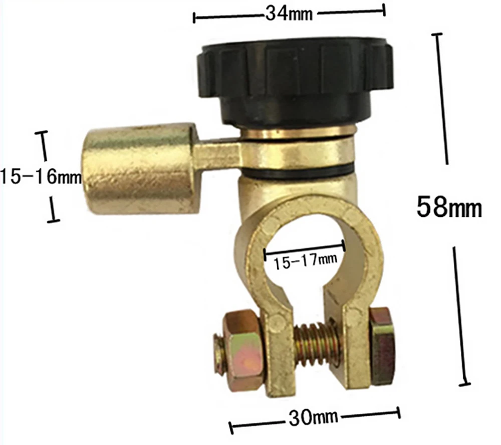 

Knob Master Leak Proof Electric Current Rotating Car Battery Terminal Link Switch Quick Cut-off Disconnect