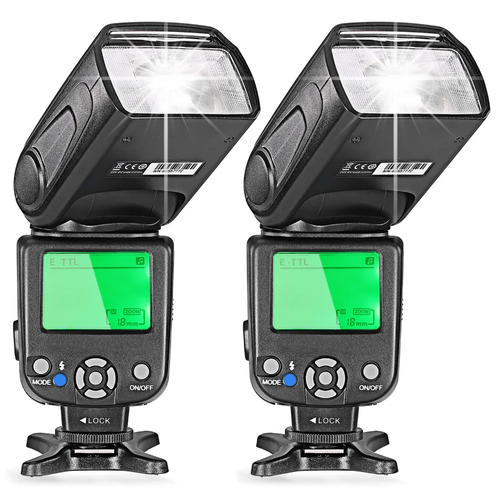 

Neewer Two E-TTL Flash Speedlite for Canon DSLR Camera 5D Mark II 5D Mark III 700D 650D 600D 1100D 550D 500D 100D 6D(NW-562)