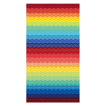 

Microfine Microfiber Beach Towel Machine Washable Bath Towel Oversized Setting Sun Printed Yoga Mat Waterproof Blanket For Women