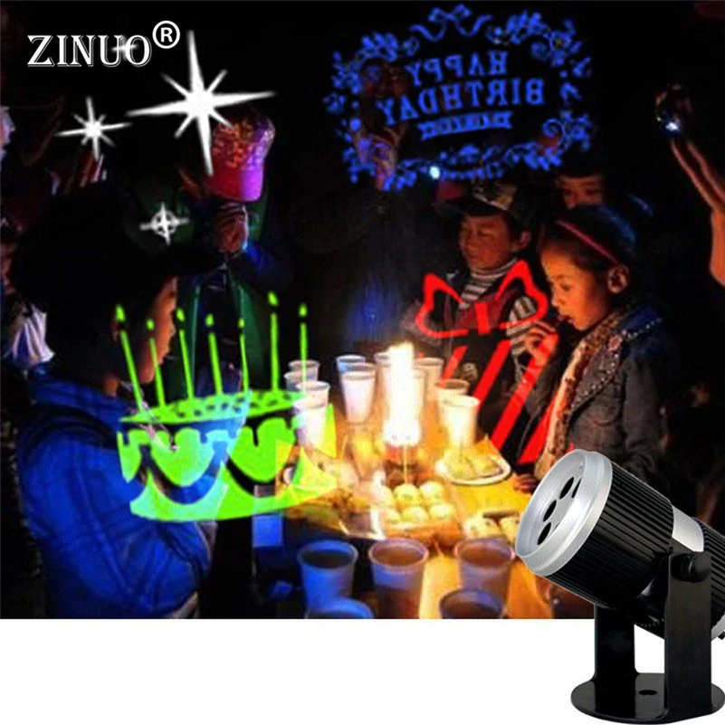 

ZINUO Halloween LED Laser Projector 12 Slides Films Christmas Projection Xmas Snowflake Stage Lamp For Indoor Home Party