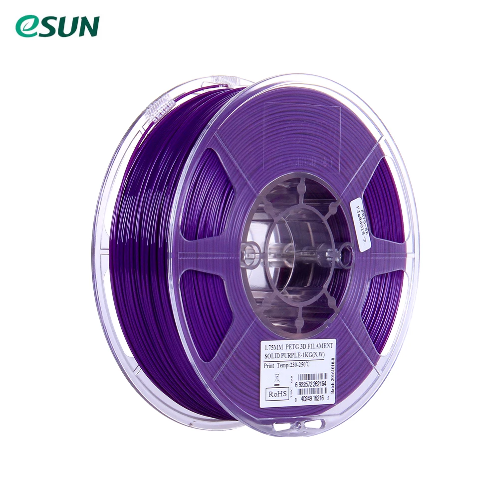 PETG 3D-принтеры нити eSUN 1,75 мм 3D-принтеры Синтетическая нить 1кг(2.2lb) шпуля Материал для заправки зажигалок синий расходные материалы