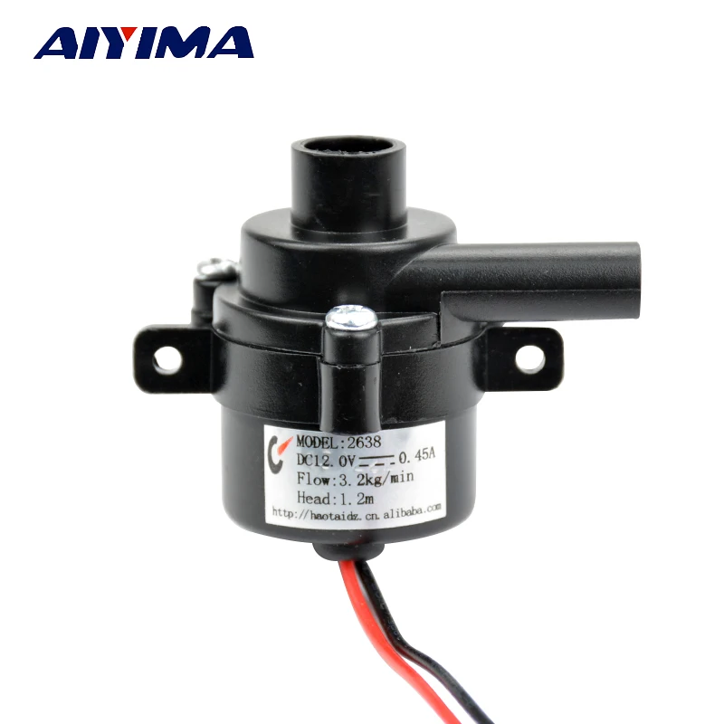 

Aiyima Micr DC12V Water Pump 5.5W Mute Shielding Pump Long Life Diaphragm Pumping For Lce Maker Drinking Fountain Submersible