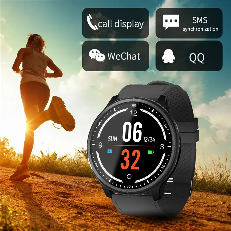 

New Smart watch P69 IP68 waterproof 1.3" heart rate blood pressure information clock for iphone huawei xiaomi Android IOS watchs