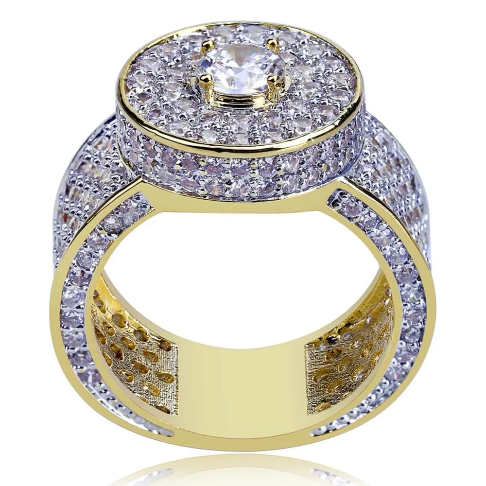 2021 Hip Hop Jewelry Mens Gold Rings Luxury Designer Iced