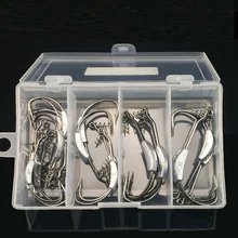 Рыбалка крюк с приводят ручкой крюк набор 25 шт., пружинный замок иглы один крючок Рыбалка передач джиг-головки крюк