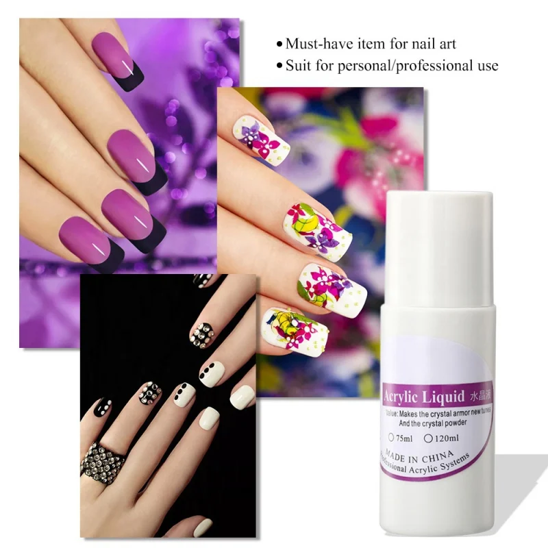 

Acrylic Monomer Crystal Nail Liquid Crystal Liquid Crystal Sculpture Nail Polish Tools For French Manicure Nail Salon DIY 75ml