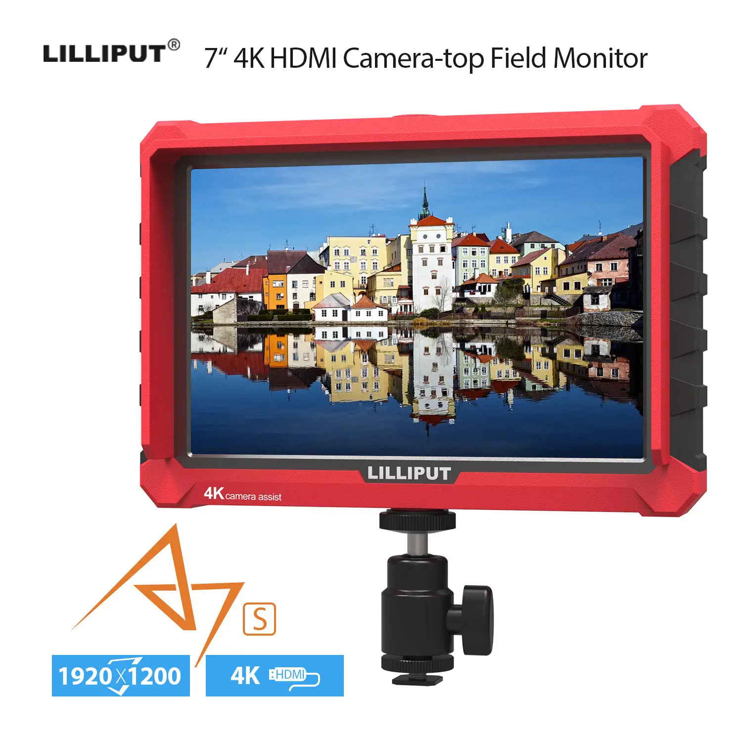 Lilliput A7S 7 дюймов очень тонкий ips Full HD 1920x1200 4 K HDMI Камера видео с полевым монитором для цифровой зеркальной камеры Canon Nikon sony цифровая зеркальная камера Камера