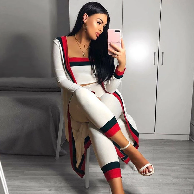 

Great Festival Clothing Casual Women Three Piece Suit Temperament Plus Size Womens Sweat Suits Set Runway Party Matching Sets