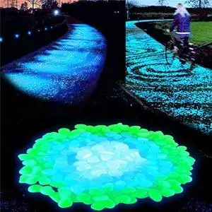 Luminous Glow In The Dark Pebbles (100 Pieces)