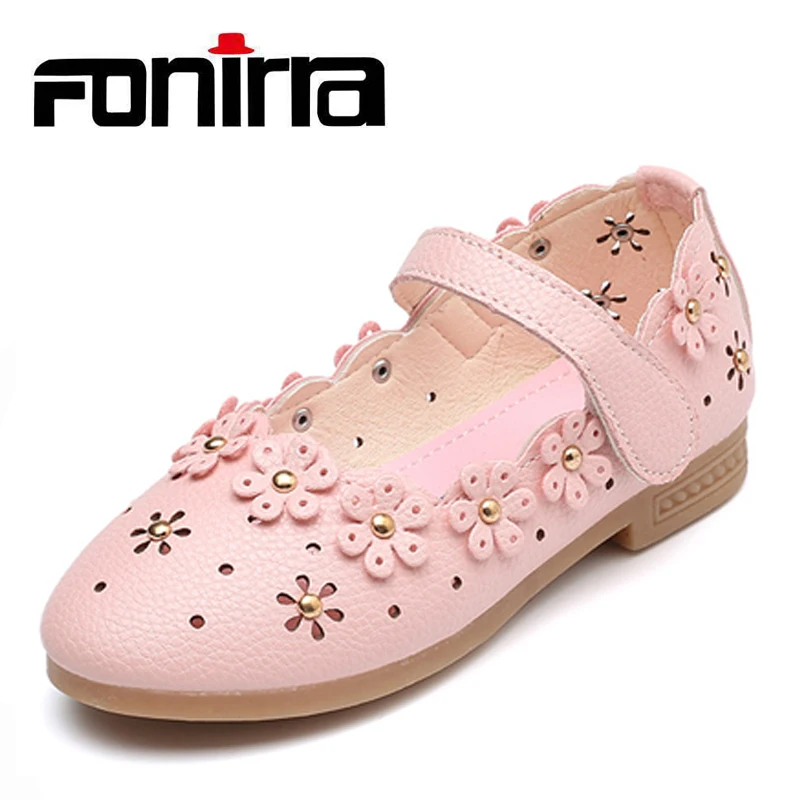 

Fonirra 2018 Autumn Girls Princess Shoes Children's Soft Casual Party Shoes Baby Flowers Single PU Leather Dress Shoes 220