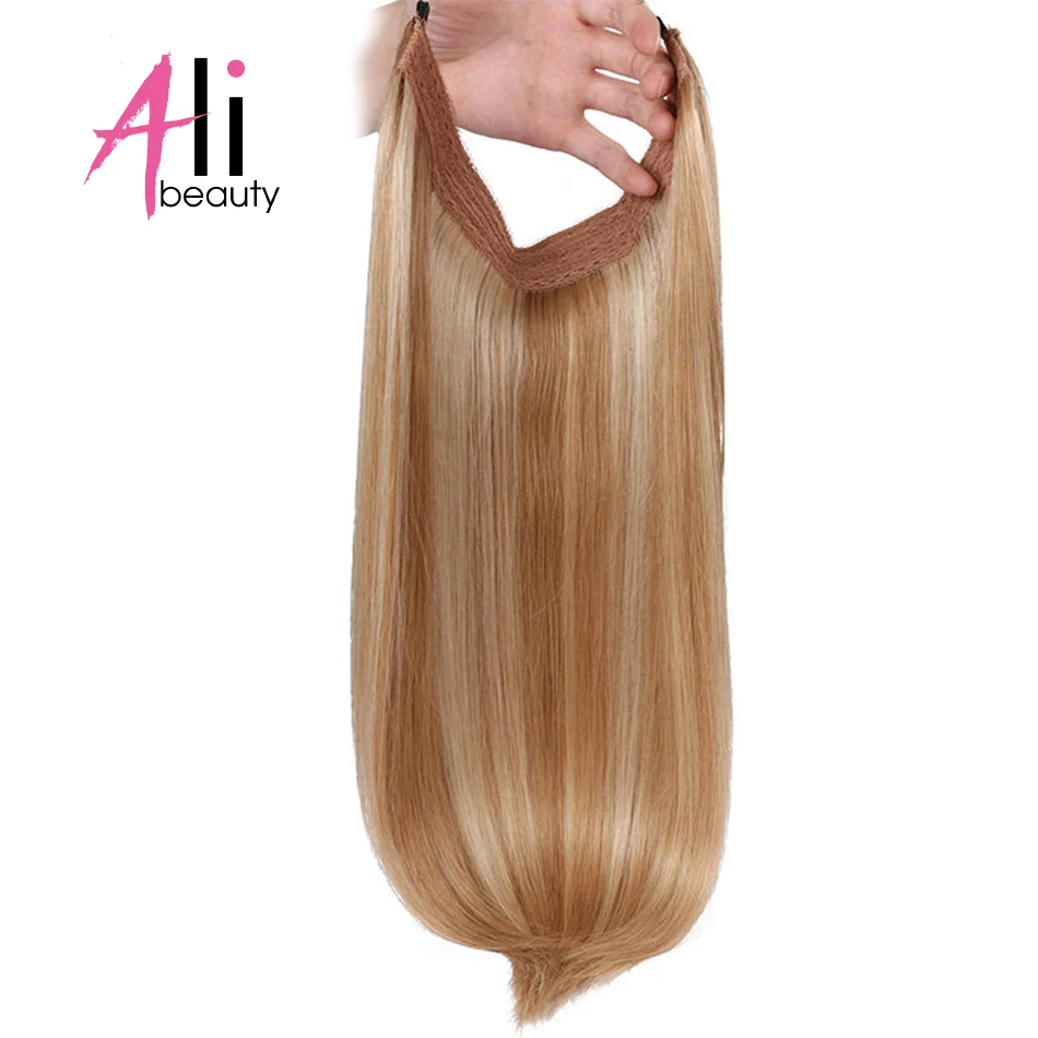 Ali-beauty флип-наращивание волос в Halo Европейский Remy человеческие волосы уток леска волосы длина 18 дюймов 100 г/шт. уток Ширина 10 дюймов