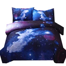 3d Galaxy Duvet Cover Set Single double Twin/Queen 2pcs/3pcs/4pcs bedding sets Universe Outer Space Themed Bed Linen 