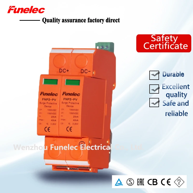 

DC 1P 20KA~40KA 500V DC Surge Protector protection Low-voltage Arrester Device household switch Solar power system