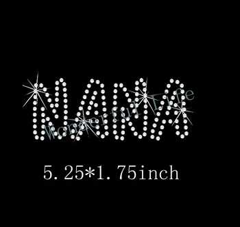 

Free shipping hot fix rhinestonemotif transfer design A grade Nana Rhinestone transfer