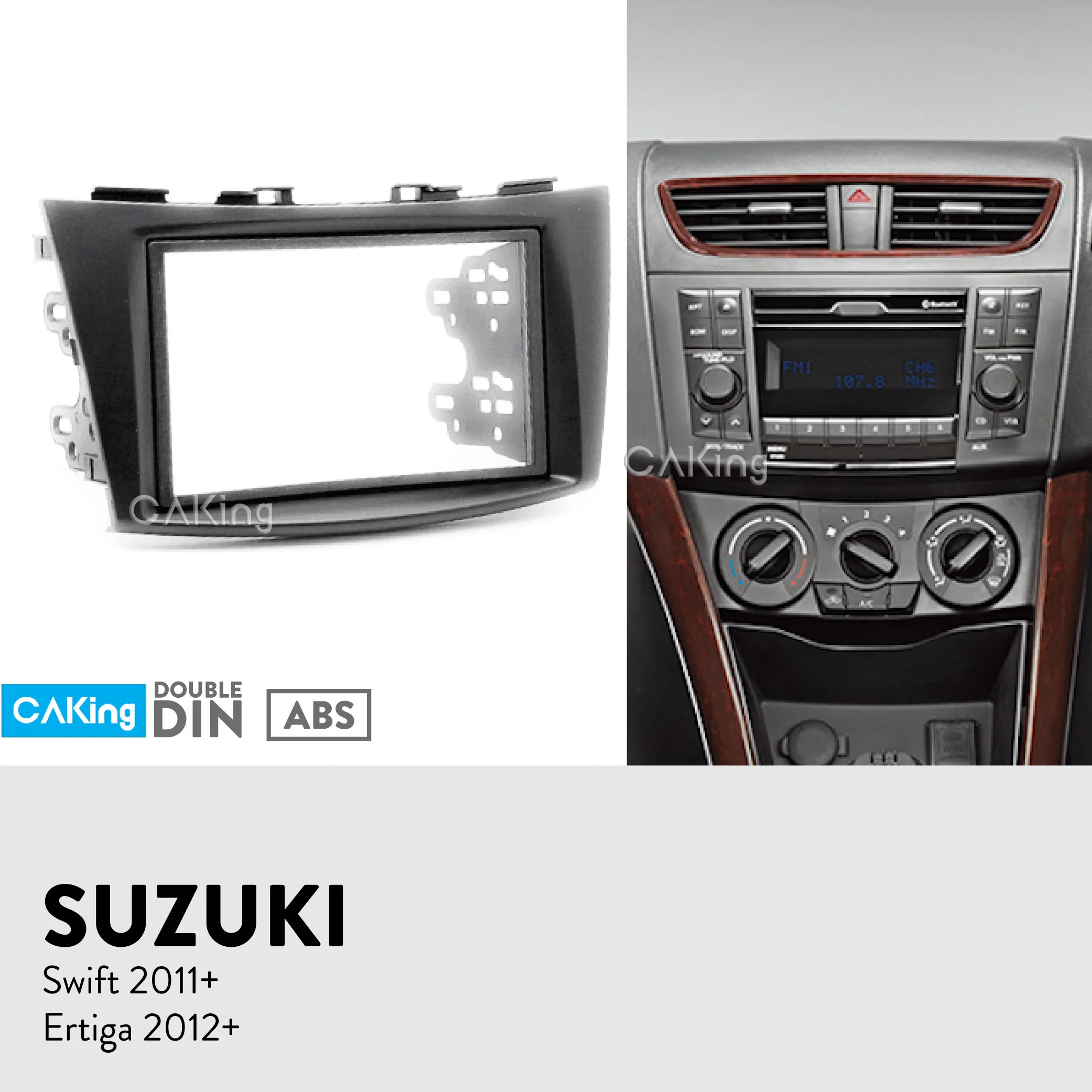 

Car Fascia Radio Panel for SUZUKI Swift 2011-2017; Ertiga 2012+ Dash Fitting Kit Install Facia Adapter Plate Bezel Console Cover