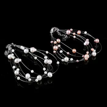 

Necklace Round Crystal Star Pearl Round Pendants & Necklaces Multilayer Full of Stars Tassel Women Chokers