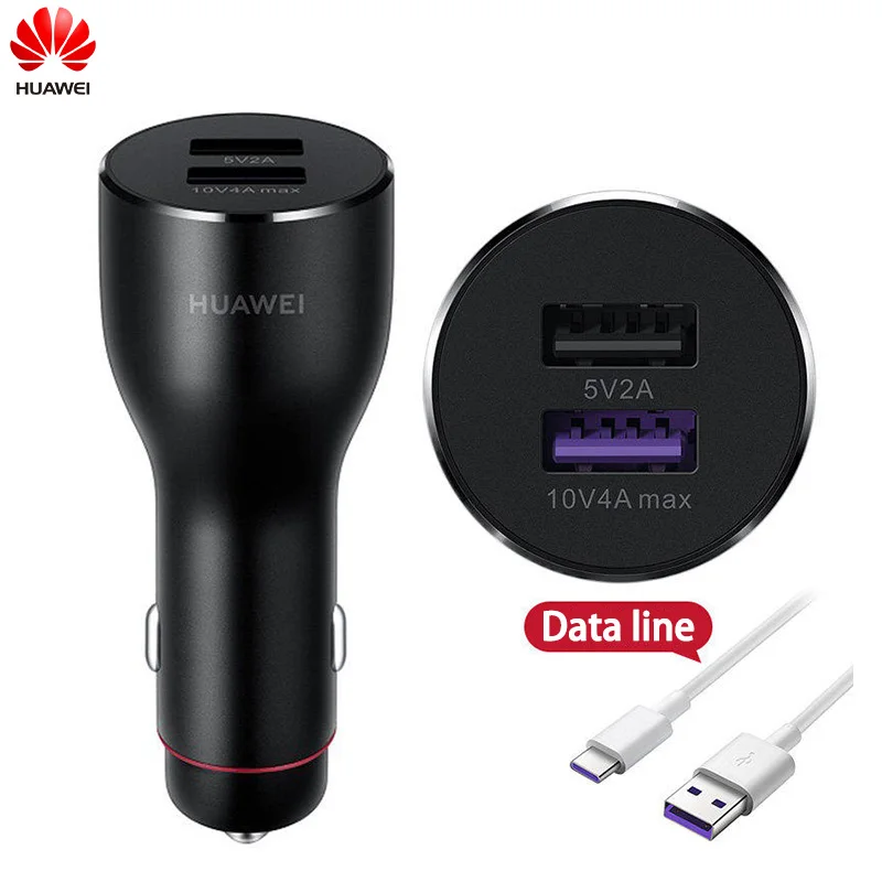 Быстрое Автомобильное зарядное устройство huawei SuperCharge Max 22,5 Вт 40 Вт QuickCharge Max 18 Вт адаптер быстрой зарядки Duable USB порт type C 5A кабель