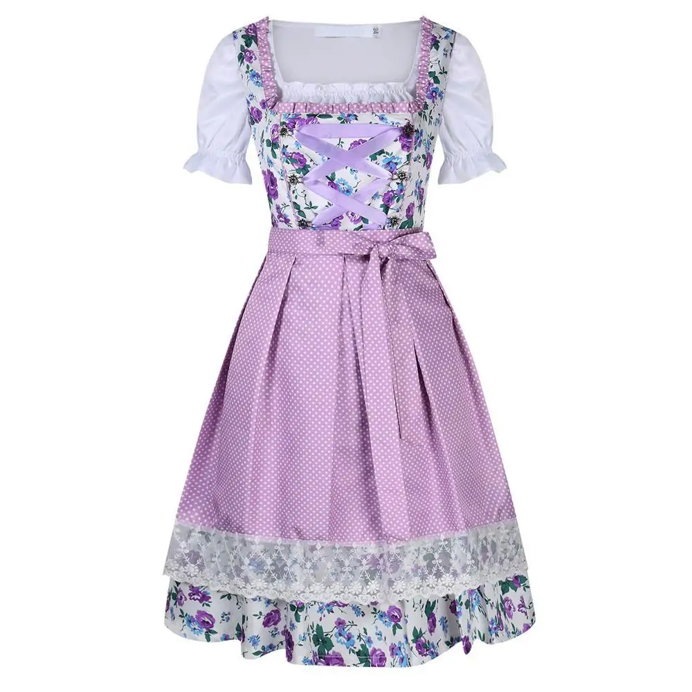 Женское платье тройка MISSKY Dirndl костюм для баварских костюмов на