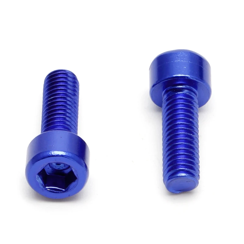 1 Pair MTB Bicycle Kettle Rack Screw Bike Water Bottle Cage Bolts M5 Aluminium Alloy Hex Socket Tapping Screws bicycle water bottle cage water bottle holder bicycle bottle holder bicycle bottle cage screws