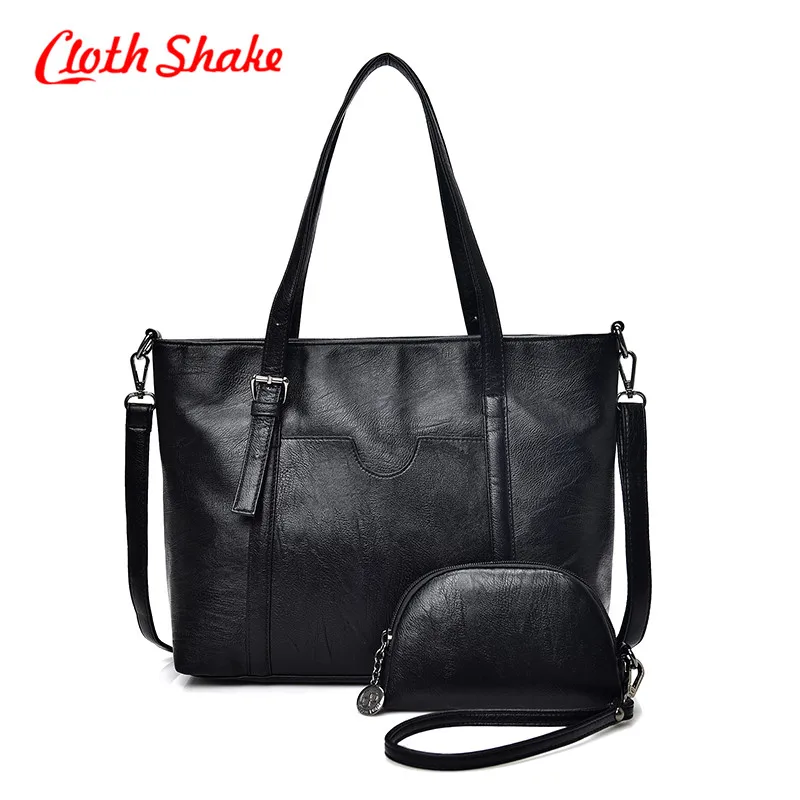 

High Quality PU Leather Women Bags Soft Printing 2pcs Set Women Handbags Purse Cultch Composite Messenger Bag Leisure Tote Sac