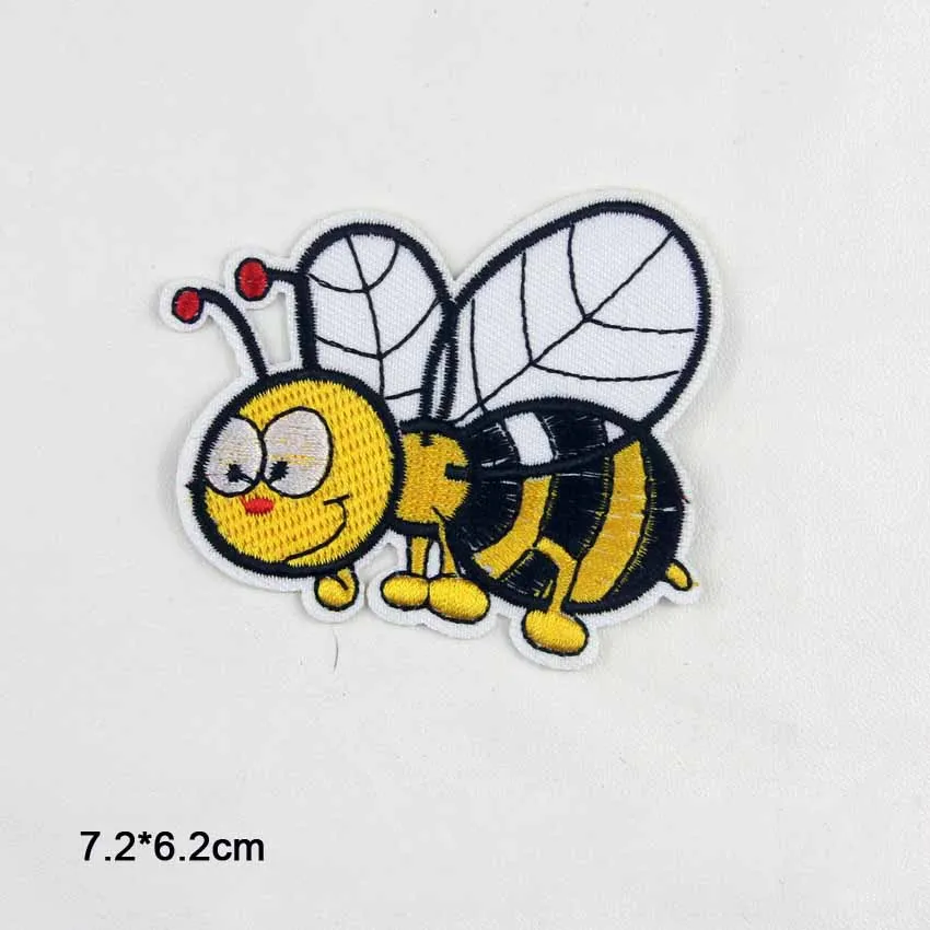 

Cartoon Pineapple With Glasses Flower Sun Bee Iron On Embroidered Clothes Patches For Clothing Stickers Garment Wholesale