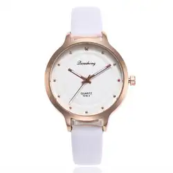 Большой циферблат Модные Простые Женские часы кожаный ремень часы Стильный Для женщин дамы кварцевые Платье Спортивное наручные часы