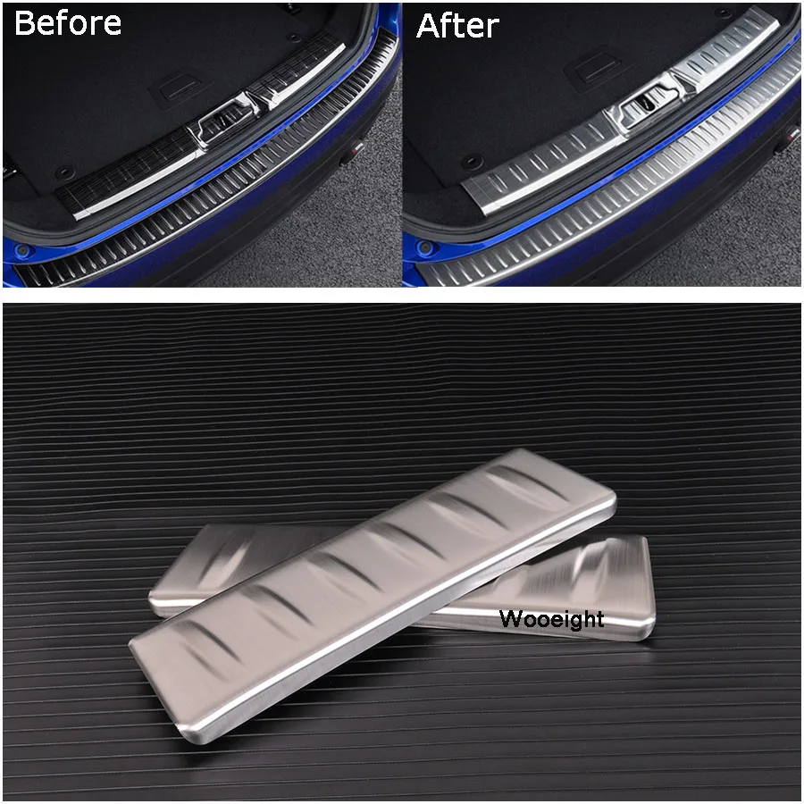 Car Interior Stickers Rear Fender Guard Plate Stainless Steel Cover