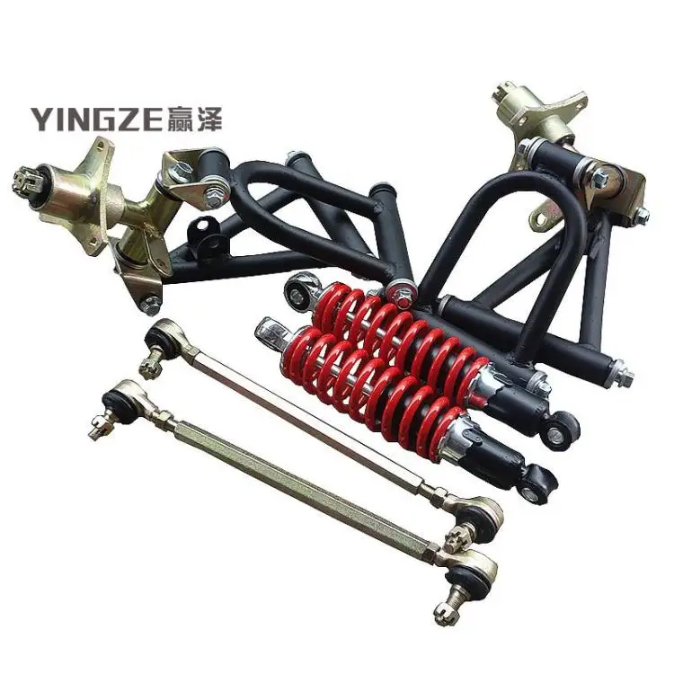 

Go Kart Karting Four Wheel ATV Buggy Wheel Flanges Disc Brake Steering Knuckles Front Swingarms Swing Arms With Shock Absorbers