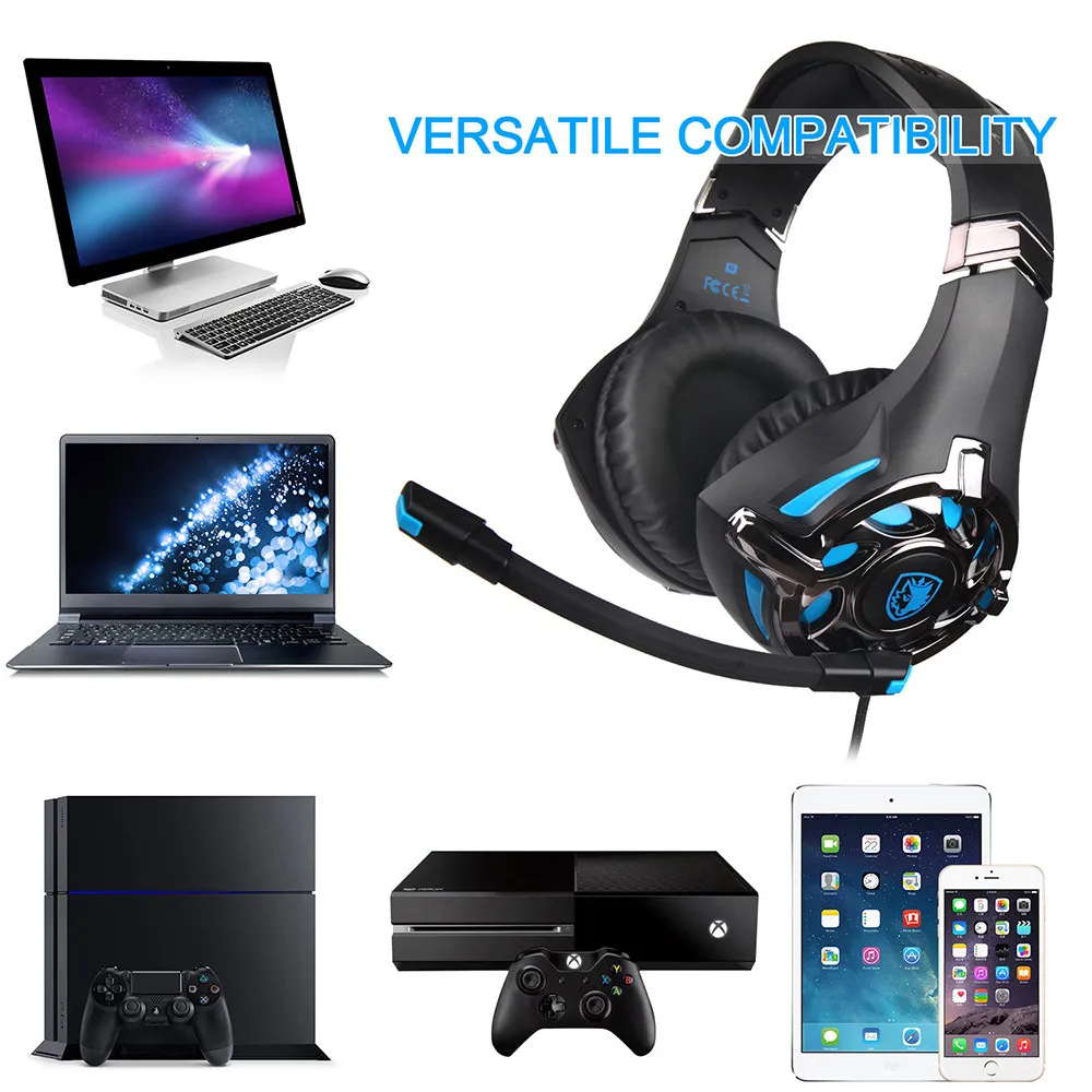 Fone de Ouvido 3.5mm para Xbox Sades Gaming Headset - Ps4 pc Portátil Ipad Computador Telefone Móvel Sa822 um 8 Eletrônicos