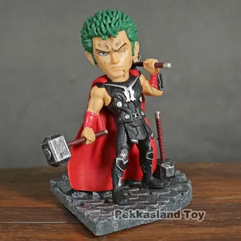 

Anime One Piece Cosplay Avengers Series Roronoa Zoro Cos Thor PVC Figure Collectible Model Toy