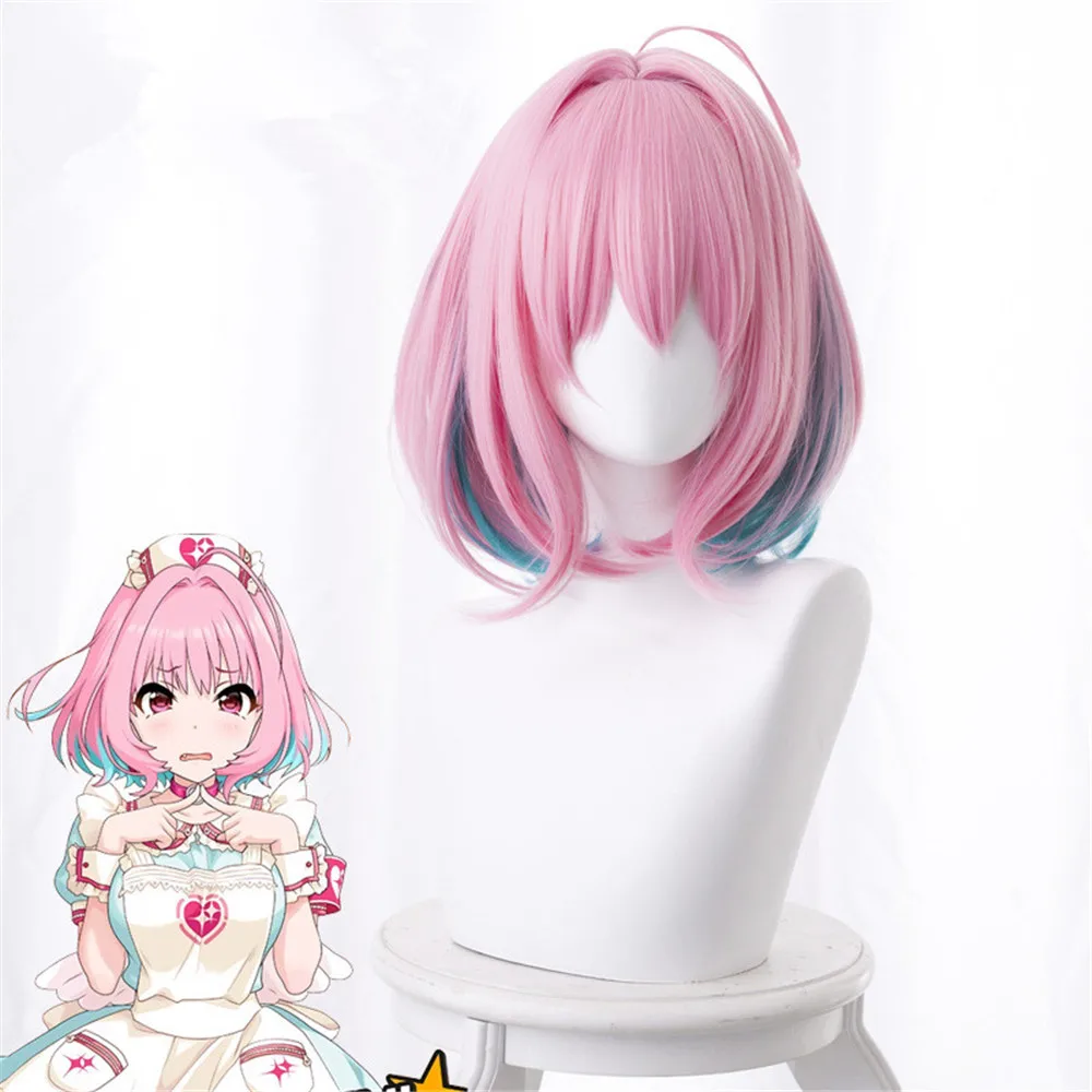 Girls Cosplay Wigs Yumemi Riamu 30cm Short Wig + Hair Cap Heat Resistant Synthetic | Тематическая одежда и униформа