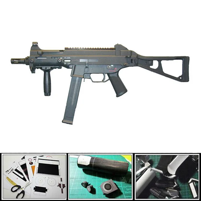 2016 новые игрушки бумажная модель оружие 1:1 масштаб HK UMP45 пистолет пулемет ручной