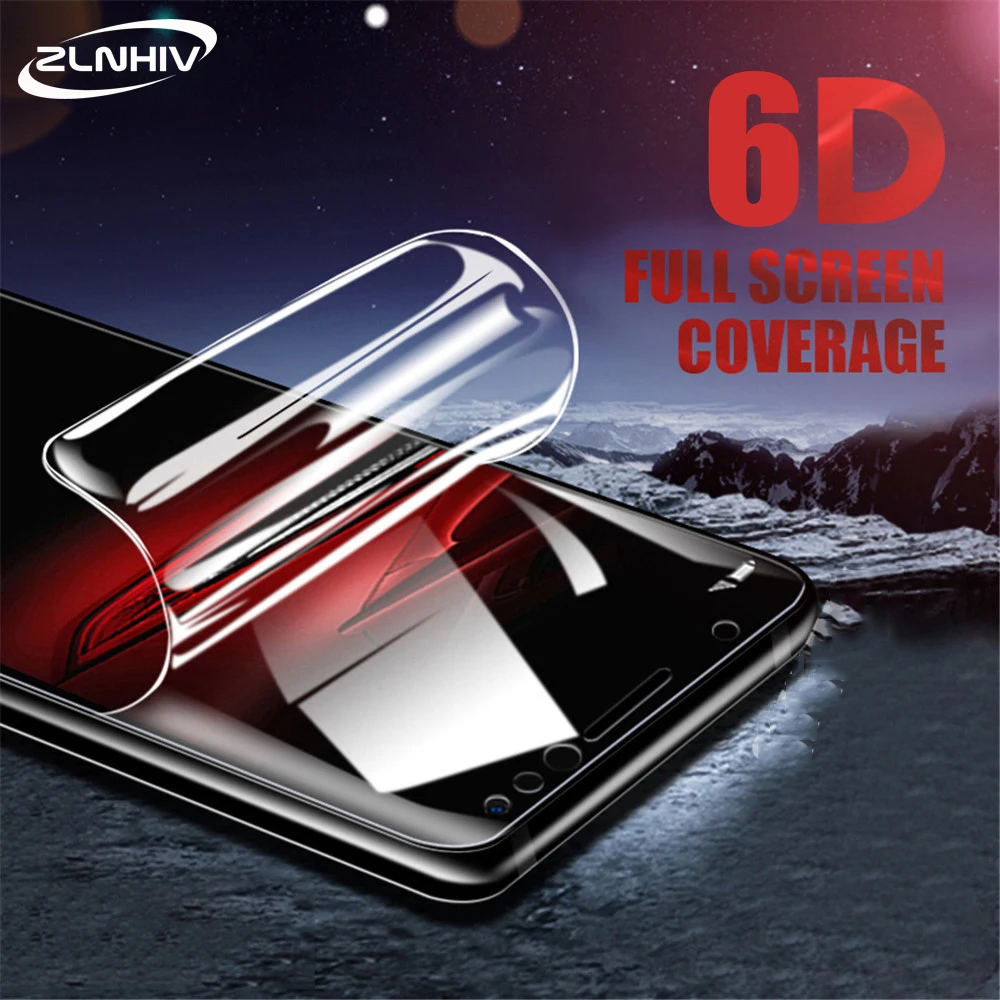 ZLNHIV soft full cover for xiaomi mi a2 lite hydrogel film phone screen protector mi play pocophone f1 Not Glass protective film
