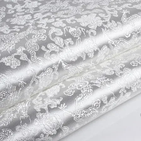 90 см * 100 парча одежда из ткани декоративная окантовка белая ткань cheongsam Bailong узор