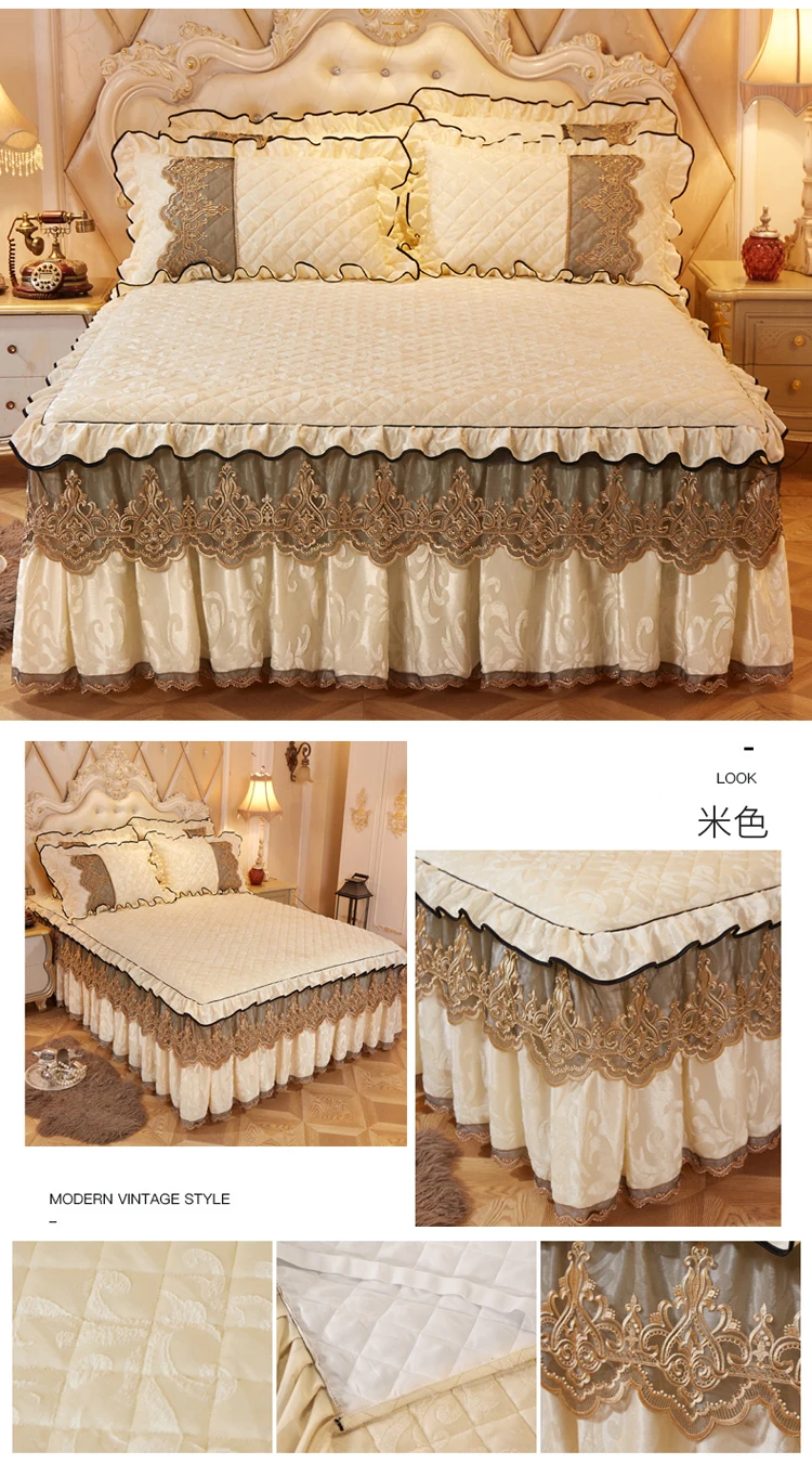 Azul real princesa conjunto de cama saia