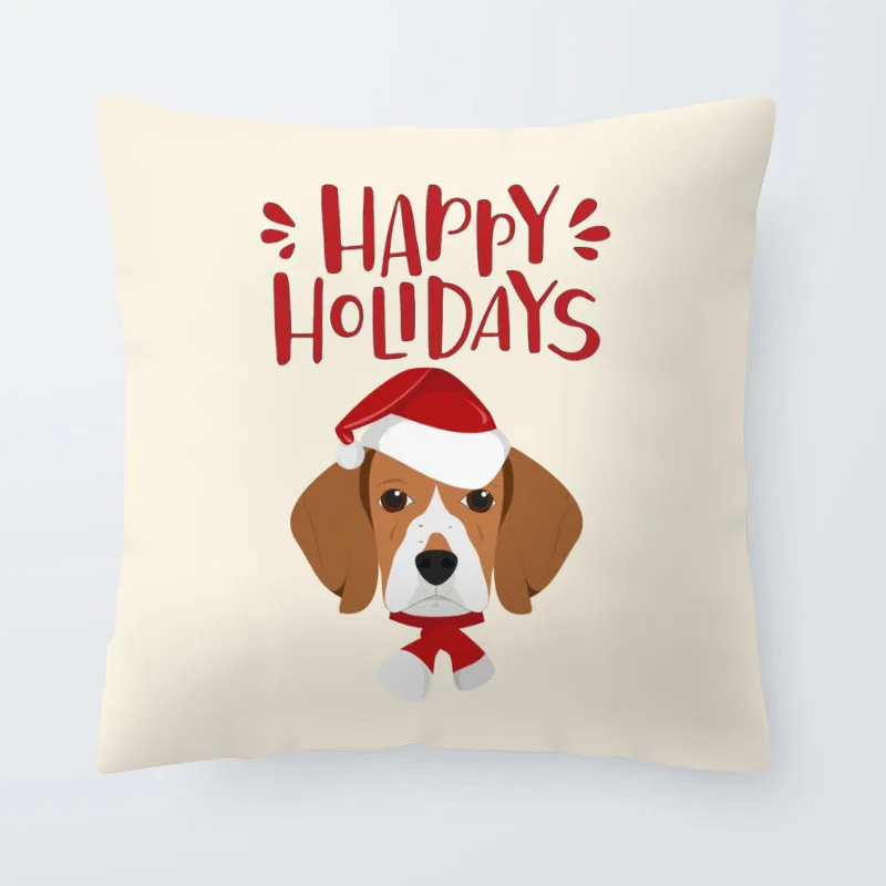 Рождественская собака подушка бульдог Бостон-терьер сосисок собака бокс наволочка Шнауцер бабочка собака: лабрадор диван подушка